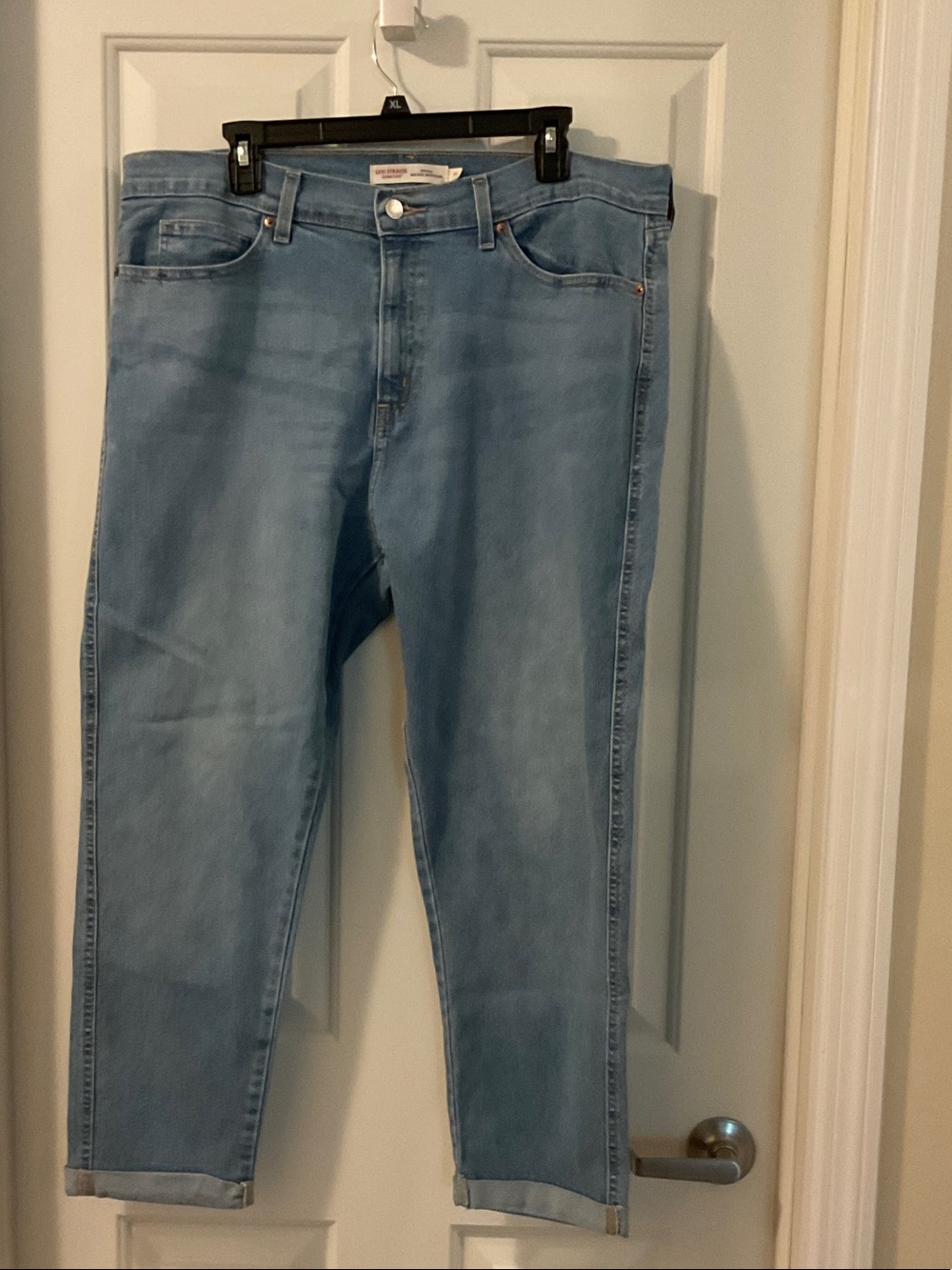 Levi Strauss Signature Light Blue Womens Jeans Mid Rise Boyfriend Sz 16